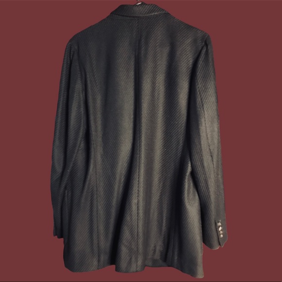 Isaia Napoli sport jacket. Textured wool blazer. Lined sleeves and nape. - Picture 2 of 5